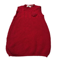 Load image into Gallery viewer, Girls Kaboosh, red knitted cotton dress, GUC, size 00, L: 40cm