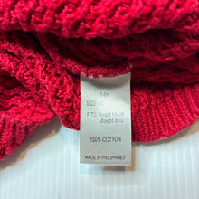 Load image into Gallery viewer, Girls Kaboosh, red knitted cotton dress, GUC, size 00, L: 40cm