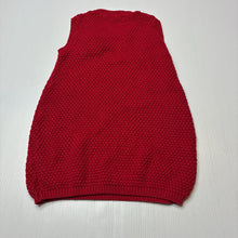 Load image into Gallery viewer, Girls Kaboosh, red knitted cotton dress, GUC, size 00, L: 40cm