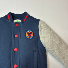 Load image into Gallery viewer, Boys SEASAME STREET, Elmo / Cookie Monster padded varsity style jacket, EUC, size 1,  