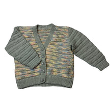 Load image into Gallery viewer, Girls handmade, knitted cardigan, armpit to armpit: 23cm, shoulder to cuff: 21cm, EUC, size 000-00,  