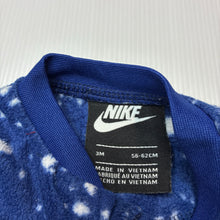 Load image into Gallery viewer, Unisex Nike, fleece zip coverall / romper, pilling, FUC, size 000,  