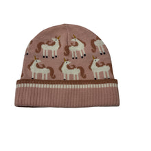 Load image into Gallery viewer, Girls Anko, knitted hat / beanie, unicorns, EUC, size 7-10,  