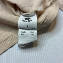 Load image into Gallery viewer, Girls Dymples, stretchy organic cotton blend long sleeve top, EUC, size 0,  