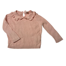 Load image into Gallery viewer, Girls Seed, ribbed knitted cotton long sleeve top, GUC, size 1,  