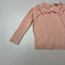 Load image into Gallery viewer, Girls Seed, ribbed knitted cotton long sleeve top, GUC, size 1,  