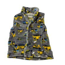 Load image into Gallery viewer, Boys fleece, vest / sleeveless jacket, diggers, GUC, size 5,  