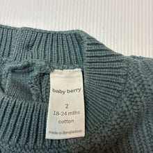 Load image into Gallery viewer, Unisex Baby Berry, chunky knit cotton sweater / jumper, EUC, size 2,  
