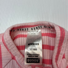 Load image into Gallery viewer, Girls Bonds, ribbed zip wondersuit / zippy / romper, EUC, size 0000,  