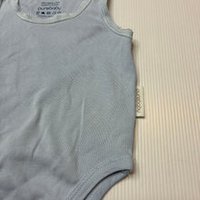Load image into Gallery viewer, Unisex purebaby, blue organic cotton singletsuit romper, EUC, size 000,  