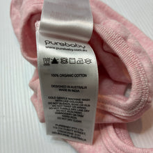 Load image into Gallery viewer, Girls purebaby, pink organic cotton singletsuit romper, EUC, size 00000,  