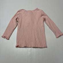 Load image into Gallery viewer, Girls Target, ribbed organic cotton blend long sleeve top, EUC, size 0,  
