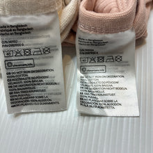 Load image into Gallery viewer, Girls H&amp;M, set of 2 ribbed organic cotton bodysuits / rompers, EUC, size 0000,  