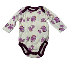 Load image into Gallery viewer, Unisex Happiest Baby, organic cotton bodysuit / romper, monsters, EUC, size 000,  