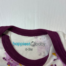 Load image into Gallery viewer, Unisex Happiest Baby, organic cotton bodysuit / romper, monsters, EUC, size 000,  