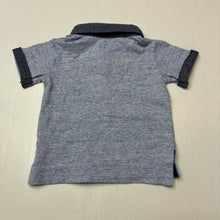 Load image into Gallery viewer, Boys Peter Morrissey, blue marle polo top, EUC, size 000,  