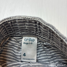 Load image into Gallery viewer, Boys Anko, striped cotton shorts, elasticated, EUC, size 4,  