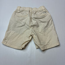 Load image into Gallery viewer, Boys Zara, cream stretch cotton shorts, adjustable, EUC, size 4,  