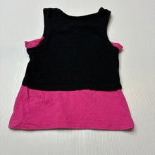 Load image into Gallery viewer, Girls Let's Dance, pink &amp; black stretchy top, FUC, size 3,  