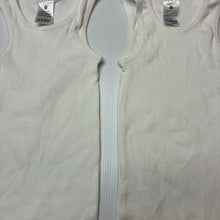 Load image into Gallery viewer, Unisex Target, set of 2 ribbed organic cotton singlets, EUC, size 1,  