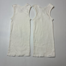 Load image into Gallery viewer, Unisex Target, set of 2 ribbed organic cotton singlets, EUC, size 1,  