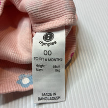 Load image into Gallery viewer, Girls Dymples, stretchy organic cotton blend long sleeve top, EUC, size 00,  