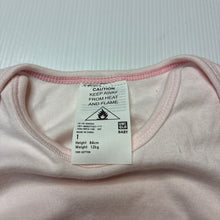 Load image into Gallery viewer, Girls Uniqlo, pink soft cotton bodysuit / romper, EUC, size 1,  