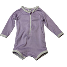 Load image into Gallery viewer, Girls Baby Berry, ribbed long sleeve swim one-piece, EUC, size 0,  
