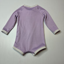 Load image into Gallery viewer, Girls Baby Berry, ribbed long sleeve swim one-piece, EUC, size 0,  