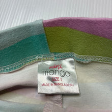 Load image into Gallery viewer, Girls Mango, stretchy striped flared leggings, FUC, size 1,  