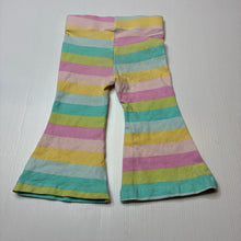 Load image into Gallery viewer, Girls Mango, stretchy striped flared leggings, FUC, size 1,  