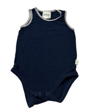 Load image into Gallery viewer, Unisex Peter Alexander, navy stretchy singletsuit romper, GUC, size 0,  