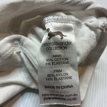 Load image into Gallery viewer, Unisex Peter Alexander, white stretchy singletsuit romper, FUC, size 0,  