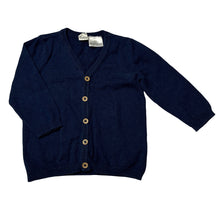 Load image into Gallery viewer, Unisex H&amp;M, navy cotton knitted cardigan, GUC, size 1-2,  
