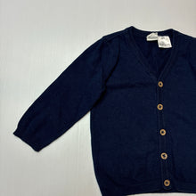 Load image into Gallery viewer, Unisex H&amp;M, navy cotton knitted cardigan, GUC, size 1-2,  