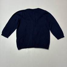 Load image into Gallery viewer, Unisex H&amp;M, navy cotton knitted cardigan, GUC, size 1-2,  