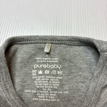 Load image into Gallery viewer, Unisex purebaby, soft feel organic cotton long sleeve top, FUC, size 0,  