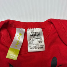 Load image into Gallery viewer, Unisex Dymples, red cotton Christmas romper, EUC, size 1,  