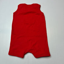 Load image into Gallery viewer, Unisex Dymples, red cotton Christmas romper, EUC, size 1,  
