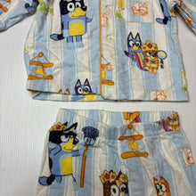 Load image into Gallery viewer, Unisex Peter Alexander, Bluey flannel cotton winter pyjamas, GUC, size 0,  