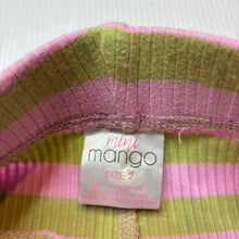 Load image into Gallery viewer, Girls Mango, ribbed stretchy striped bike shorts, EUC, size 2,  