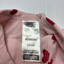 Load image into Gallery viewer, Girls Bonds, pink stretchy bodysuit / romper, EUC, size 0000,  