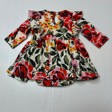 Load image into Gallery viewer, Girls Baby Berry, colourful floral romper dress, EUC, size 0000,  
