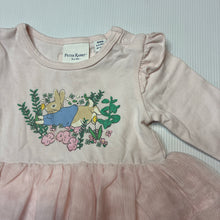 Load image into Gallery viewer, Girls Beatrix Potter, Peter Rabbit stretchy tutu romper dress, EUC, size 000,  