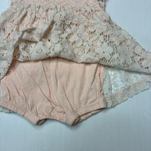 Load image into Gallery viewer, Girls Baby Berry, pink floral lace romper, GUC, size 00,  