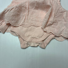 Load image into Gallery viewer, Girls Anko, broderie trim romper dress, EUC, size 000,  