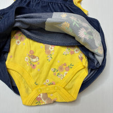 Load image into Gallery viewer, Girls Ollie's Place, embroidered pinafore dress + cotton bodysuit, NEW, size 0000,  