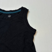 Load image into Gallery viewer, Unisex Favourites, black organic cotton singlet / tank top, GUC, size 2,  