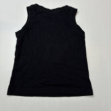 Load image into Gallery viewer, Unisex Favourites, black organic cotton singlet / tank top, GUC, size 2,  