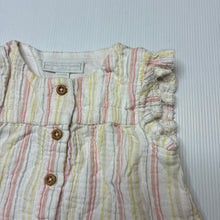 Load image into Gallery viewer, Girls The Little White Co, striped organic cotton top, EUC, size 00,  